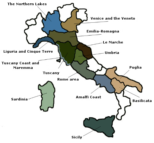 Select the region for your Italian vacation rental